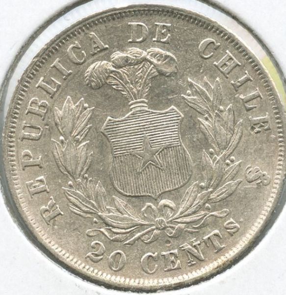 Interesting-Chile-1878-20c-Variety.-Double-Die?
